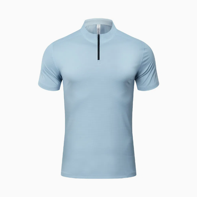 Men's Stand Collar Half Zip Tee