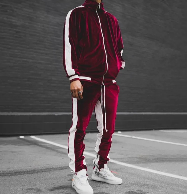 Men's Retro Velvet Blazer Set