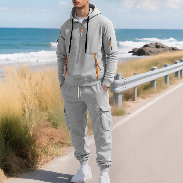 Men's Hooded Sweatsuit Set